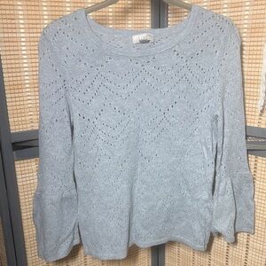 LOFT Light Gray Knit Top